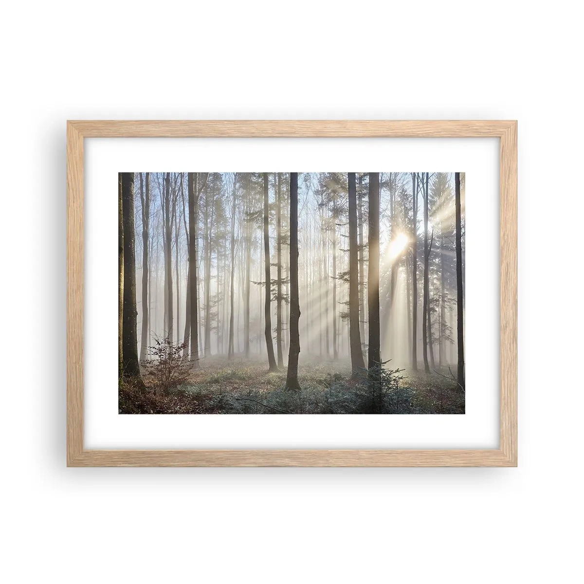 Een poster in een licht eiken lijst - De mist werd ook wakker - 40x30 cm