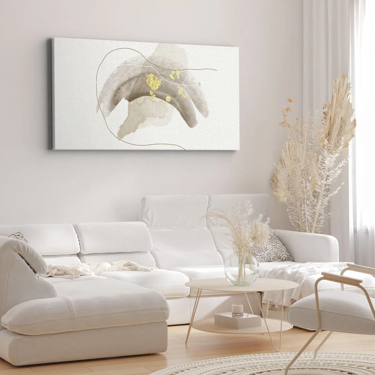 Schilderen op canvas - Ontmoet in de ruimte - 160x50 cm