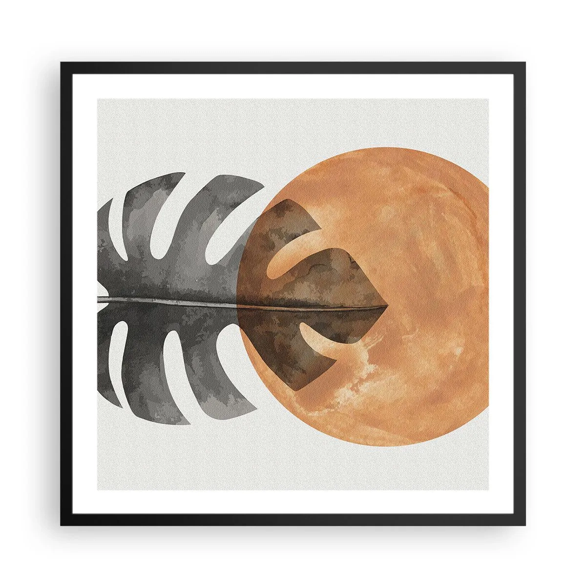 Poster in een zwarte lijst - Altijd de zon - 60x60 cm