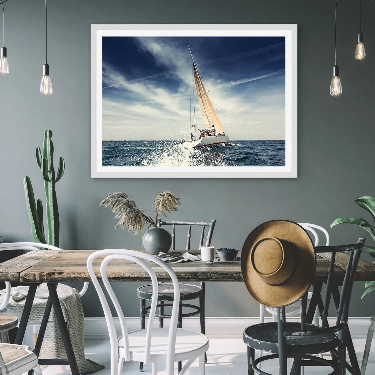 Poster in een witte lijst - Ze halen ons niet in! - 91x61 cm