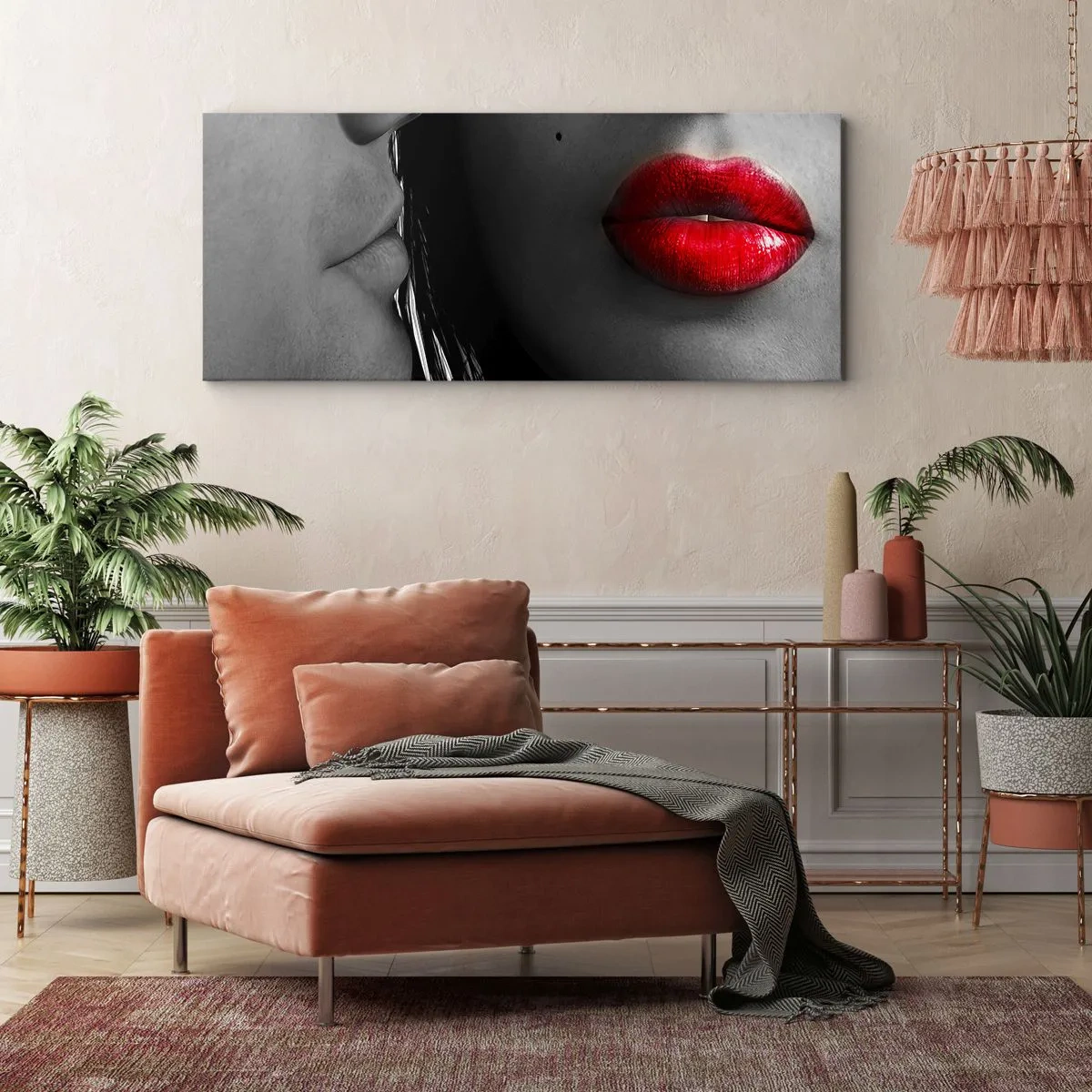 Schilderen op canvas - Oog in oog - 90x30 cm
