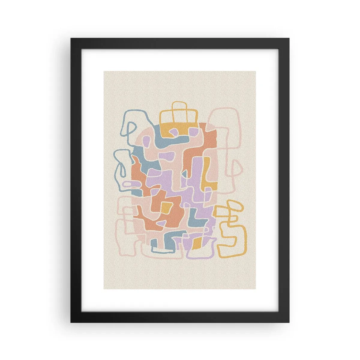 Poster in een zwarte lijst - Labyrint – een vreugdevol avontuur - 30x40 cm