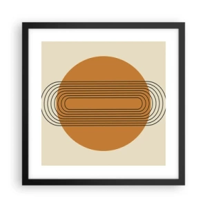 Poster in een zwarte lijst - Perfect plan - 40x40 cm