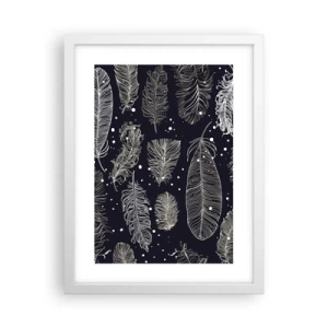 Poster in een witte lijst - Gevederde kant - 30x40 cm