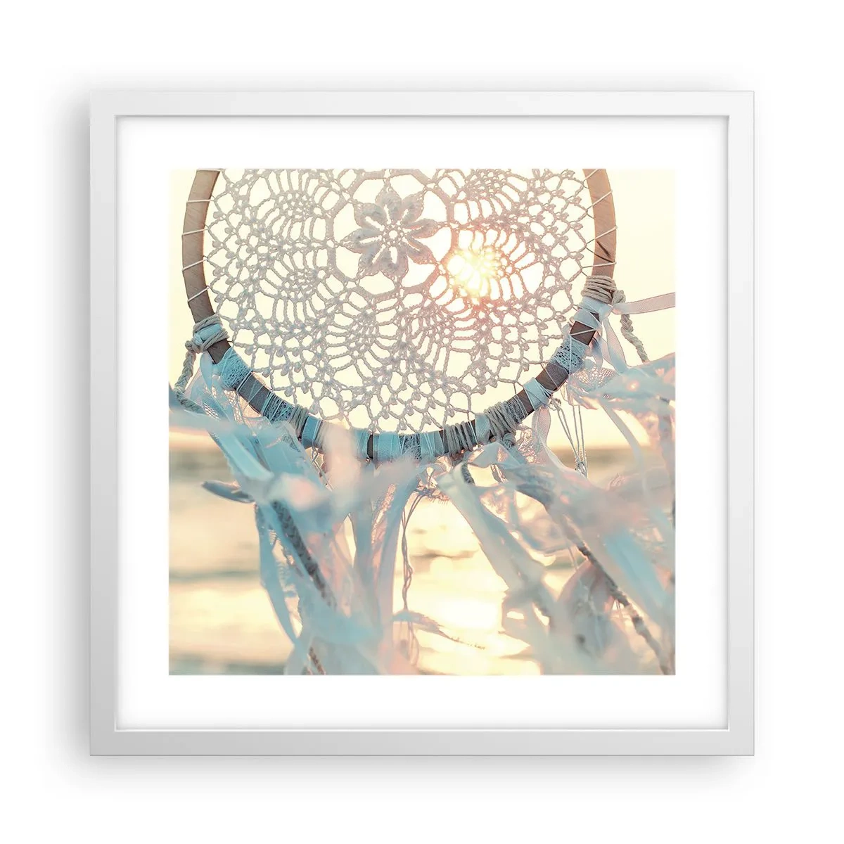 Poster in een witte lijst - Kanten totem - 40x40 cm