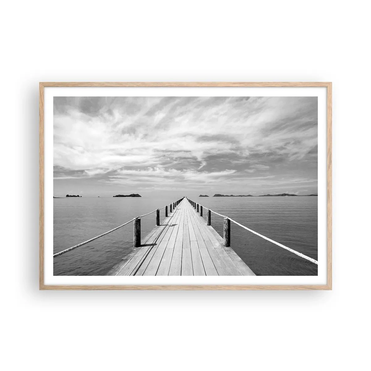 Een poster in een licht eiken lijst - Of misschien een reis... - 100x70 cm