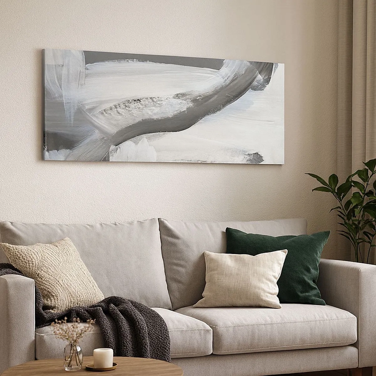 Schilderen op canvas - Een beslissende beweging - 100x40 cm