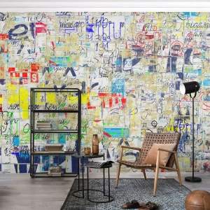 Fotobehang op maat Premium Canvas - Het is gewoon een lust voor het oog - Graffiti, Muurschildering, Jeugd