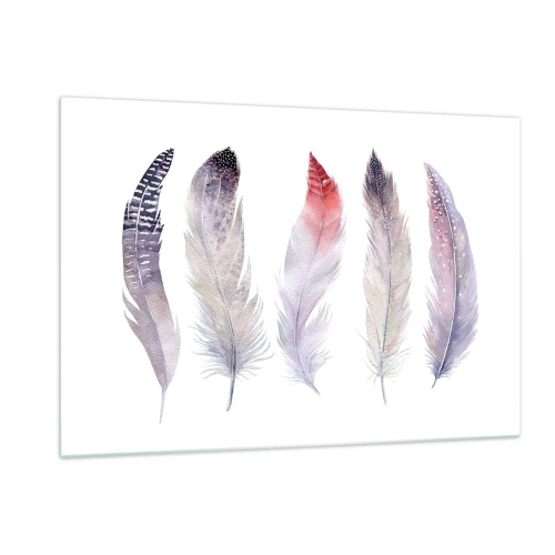 Schilderen op glas - Delicaat als veelkleurige mist - 120x80 cm