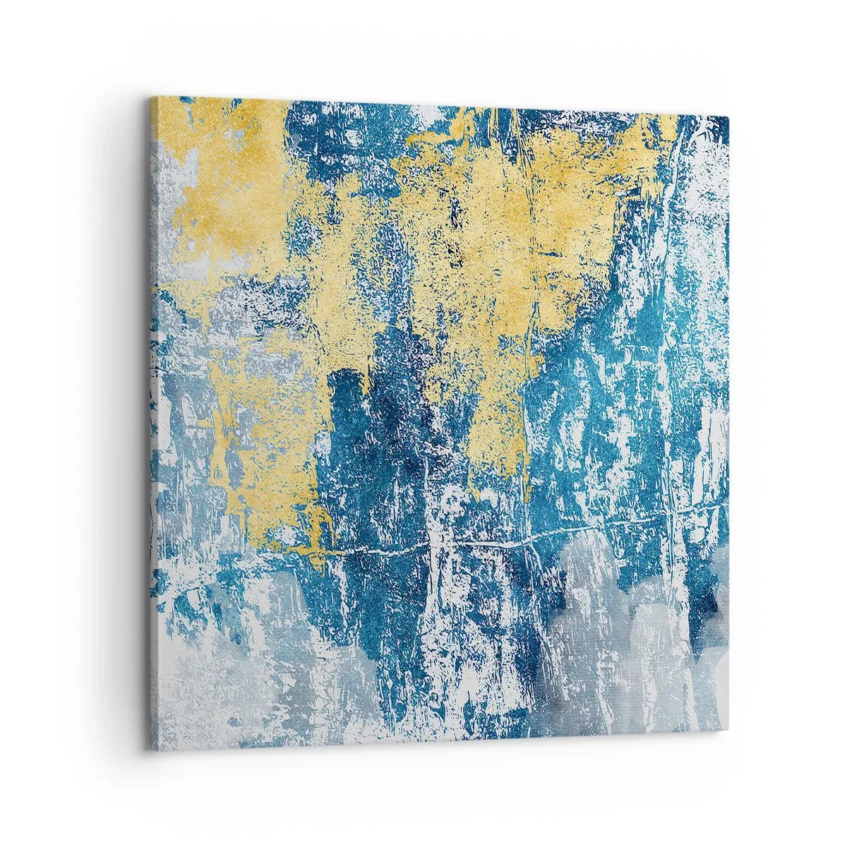 Schilderen op canvas - Abstractie vol met weer - 60x60 cm