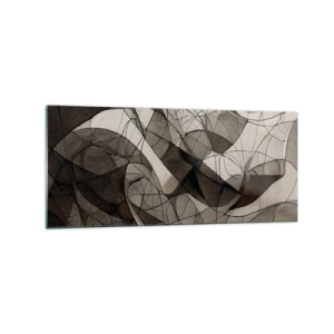 Schilderen op glas - Circulatie van aardekleuren - 120x50 cm