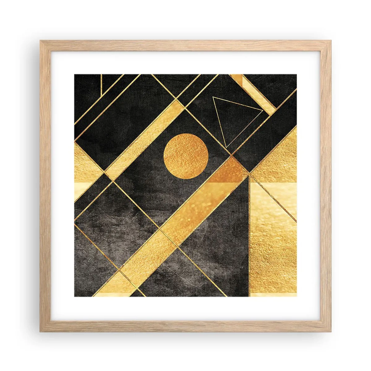 Een poster in een licht eiken lijst - De zon van de woestijn - 40x40 cm