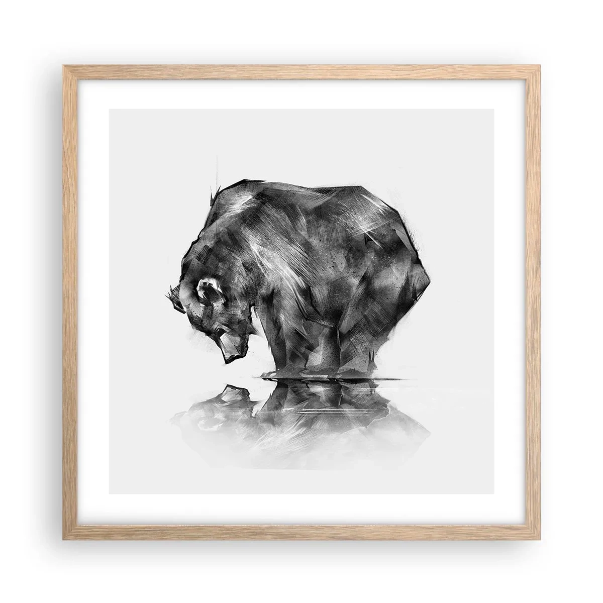 Een poster in een licht eiken lijst - Leuk om een geliefde persoon te zien - 50x50 cm