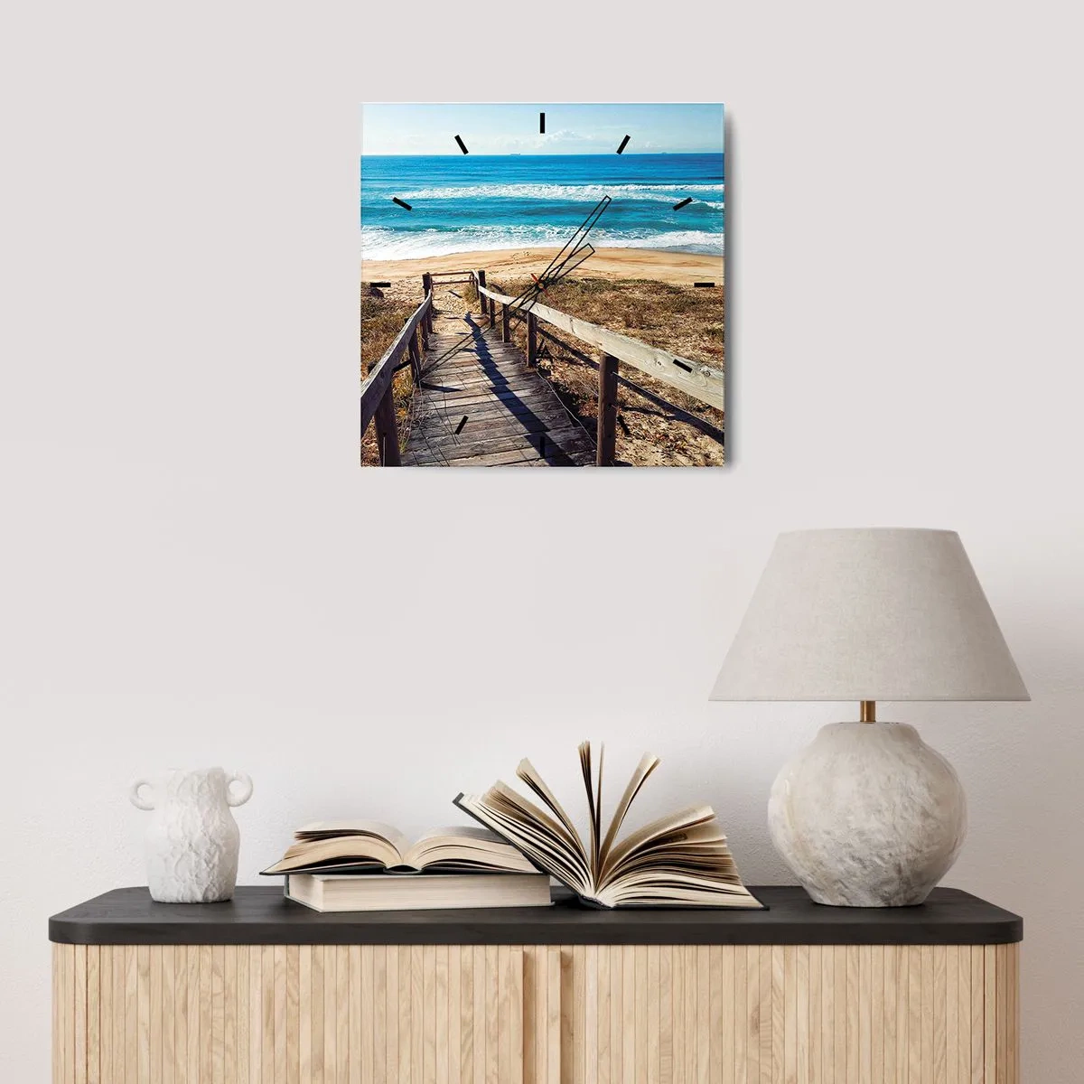 Wandklok - Klok - Loop maar! - 30x30 cm