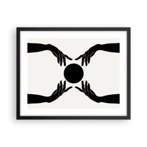 Poster in een zwarte lijst - Geheim teken - 50x40 cm