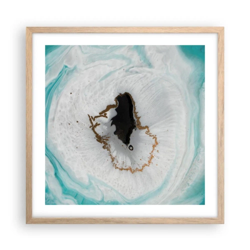 Een poster in een licht eiken lijst - Binnendringen - 50x50 cm