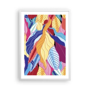 Poster in een witte lijst - Een kleurrijke puinhoop - 50x70 cm