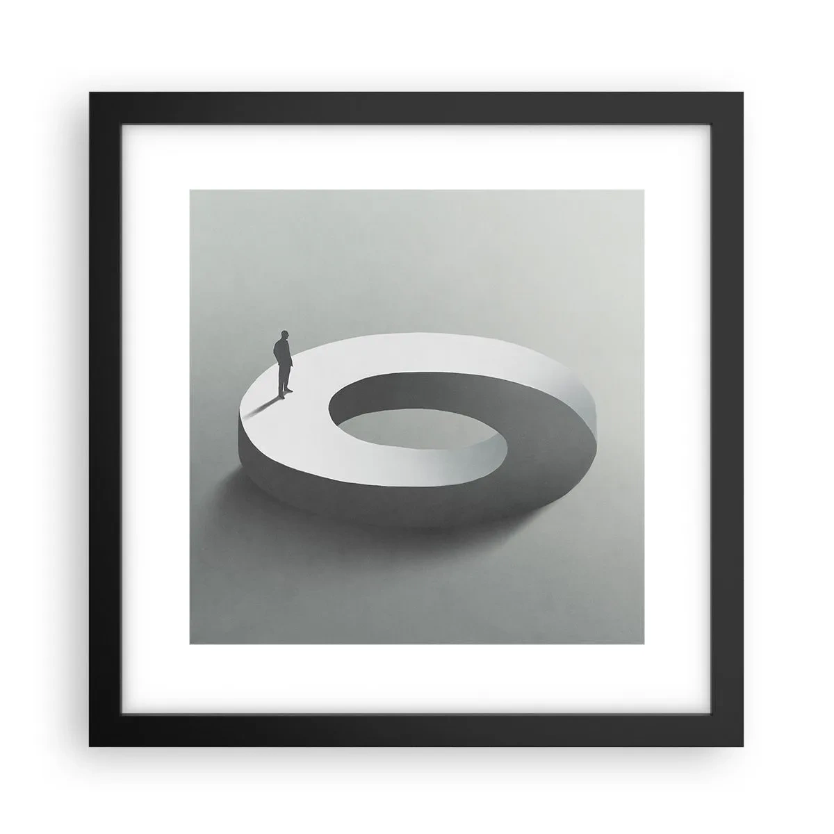 Poster in een zwarte lijst - En wees hier slim - 30x30 cm