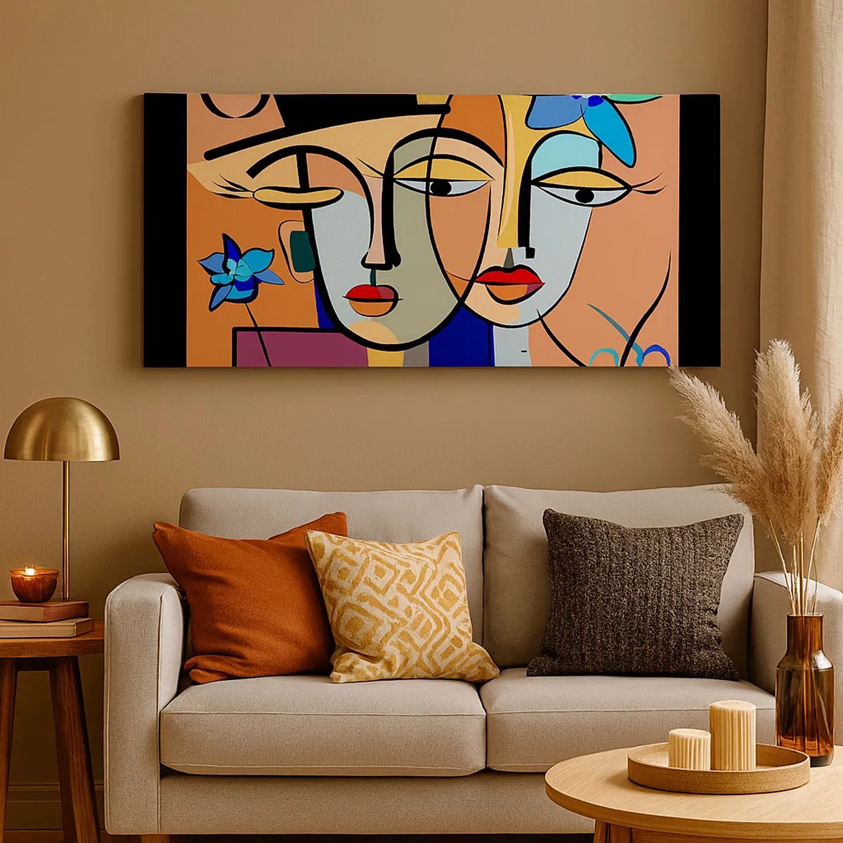 Schilderen op canvas - Picasso's randez-vous - 100x40 cm