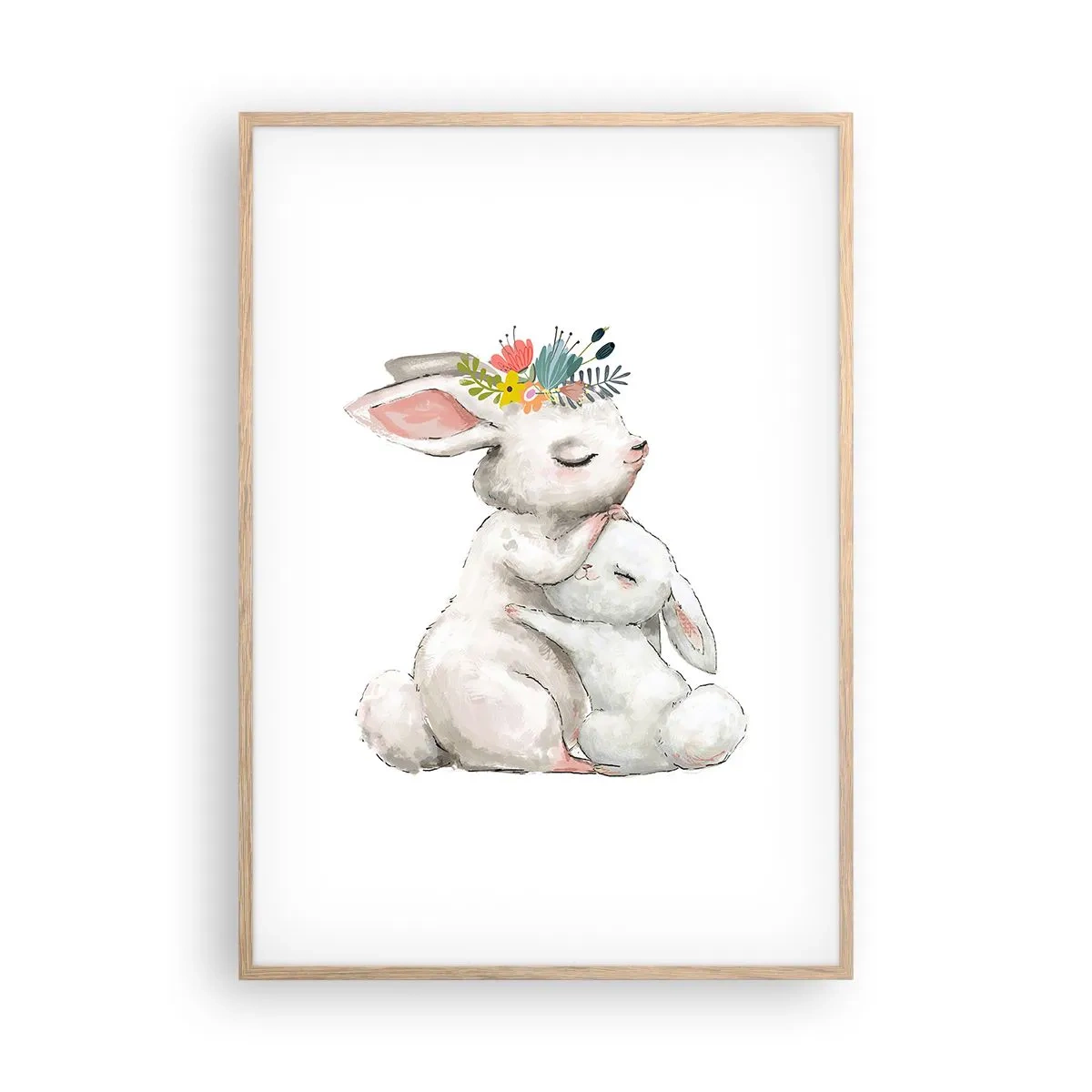 Een poster in een licht eiken lijst - Het is het beste met mama - 70x100 cm