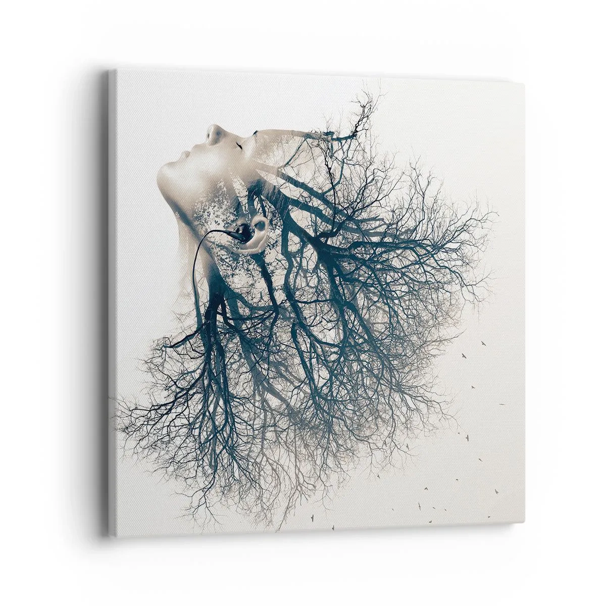 Schilderen op canvas - Luisteren naar het gefluister van bomen - 40x40 cm