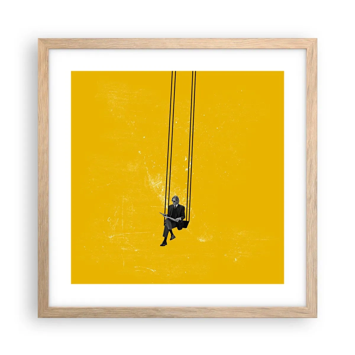 Een poster in een licht eiken lijst - Dag als iedere dag - 40x40 cm