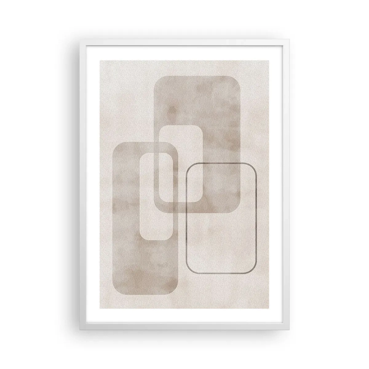 Poster in een witte lijst - Geometrische voeg - 50x70 cm