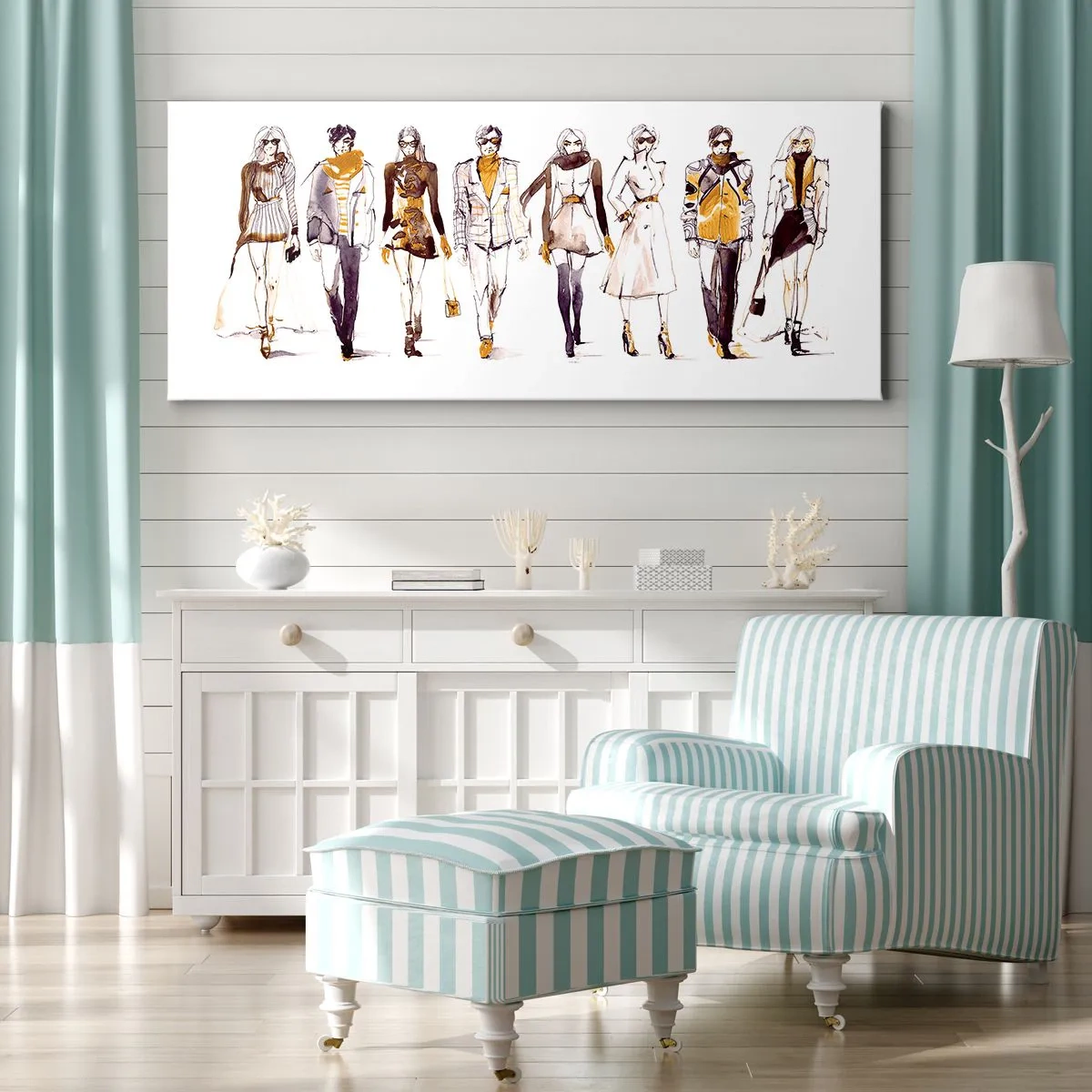 Schilderen op canvas - Casual chic, casual elegantie - 100x40 cm