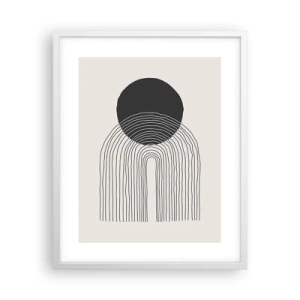 Poster in een witte lijst - Bibberen en vertrouwen - 40x50 cm