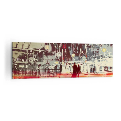 Schilderen op canvas - Een grote stadsoversteek - 160x50 cm