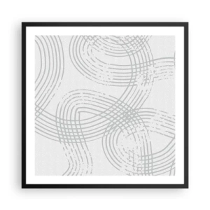 Poster in een zwarte lijst - Er is geen rechte weg - 60x60 cm