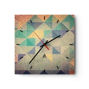 Wandklok - Klok - Republiek van driehoeken - 30x30 cm