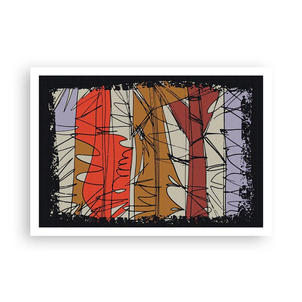 Poster - Spontane compositie - 100x70 cm