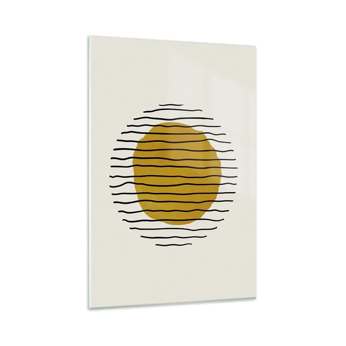 Schilderen op glas - Abstractie trillend van warmte - 80x120 cm