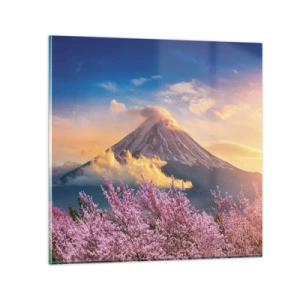 Schilderen op glas - Japanse heiligheid - 40x40 cm