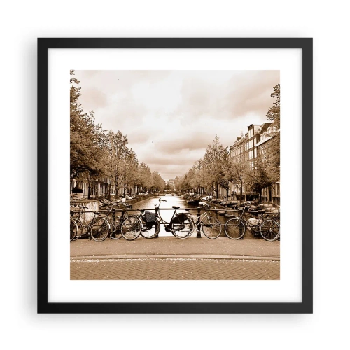 Poster in een zwarte lijst - Hollandse sfeer - 40x40 cm