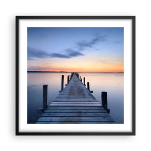 Poster in een zwarte lijst - De rust van een serene schemering - 50x50 cm