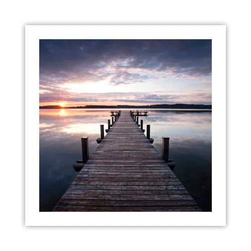 Poster - Een rustige grens tussen dag en nacht - 50x50 cm