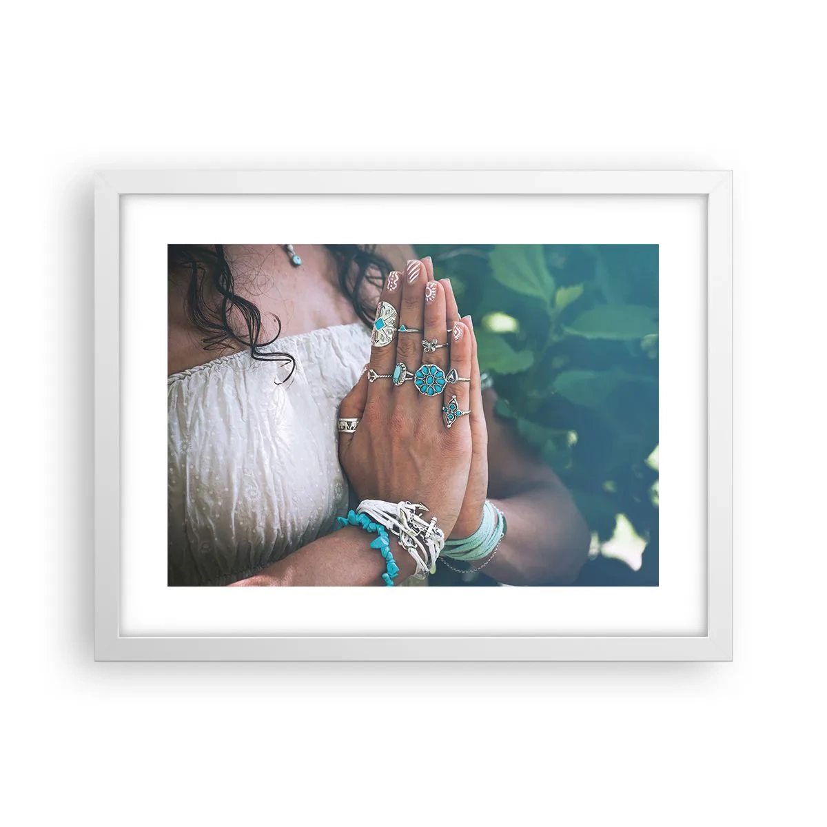 Poster in een witte lijst - Welkom in het centrum van het zijn - 40x30 cm