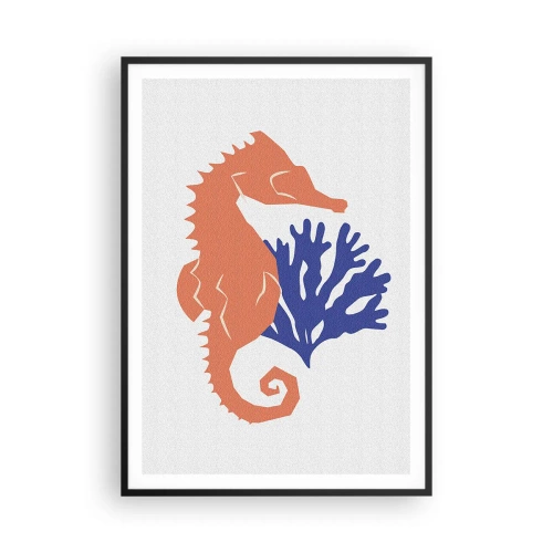 Poster in een zwarte lijst - In een onderwaterweide - 70x100 cm