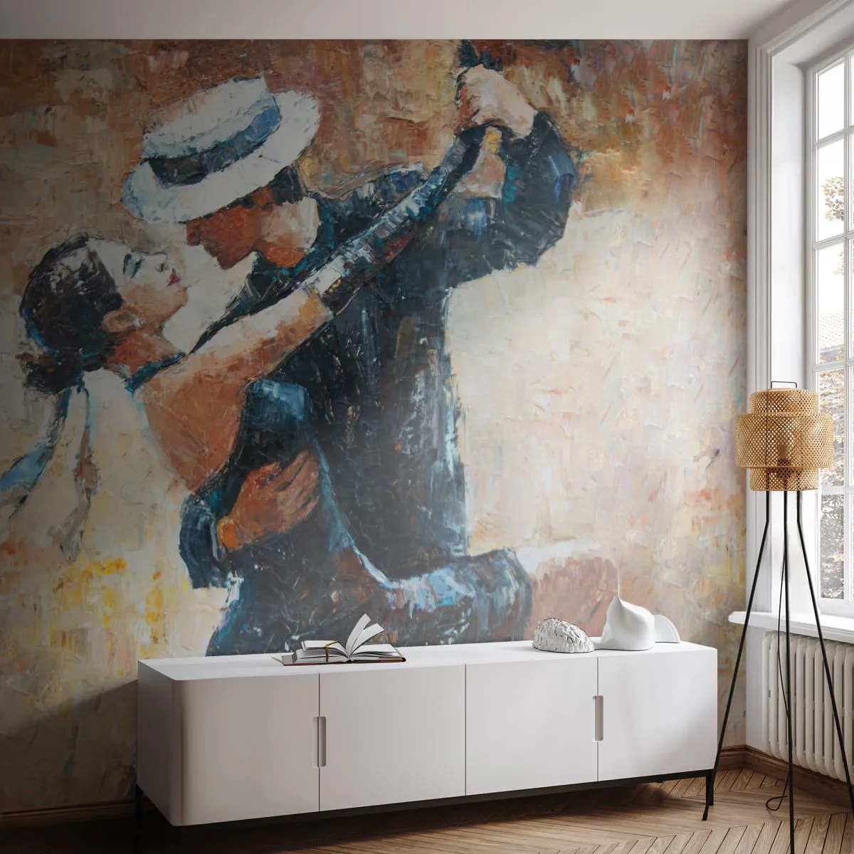 Fotobehang Standard Eco - A la Rudolf Valentino - Abstractie, Dans, Tango - 400x280 cm