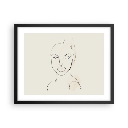 Poster in een zwarte lijst - Een overzicht van sensualiteit - 50x40 cm