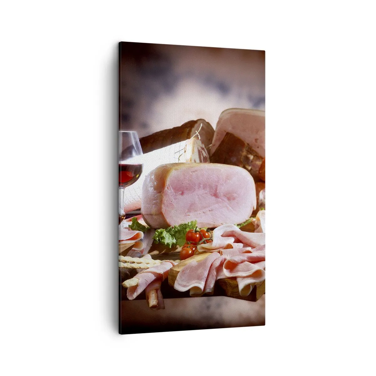 Schilderen op canvas - Een culinaire droom met een karaf - 45x80 cm