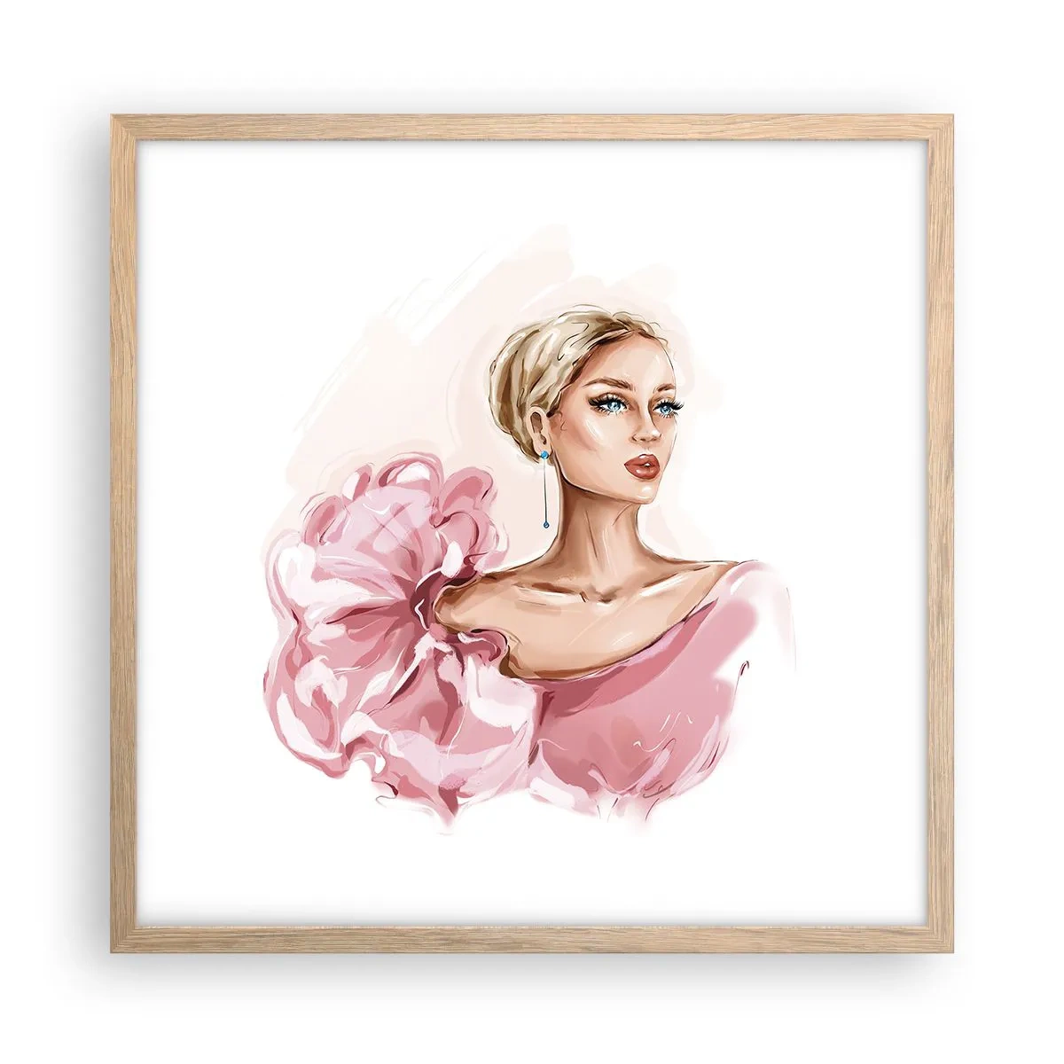 Een poster in een licht eiken lijst - Hoe geschilderd... - 50x50 cm