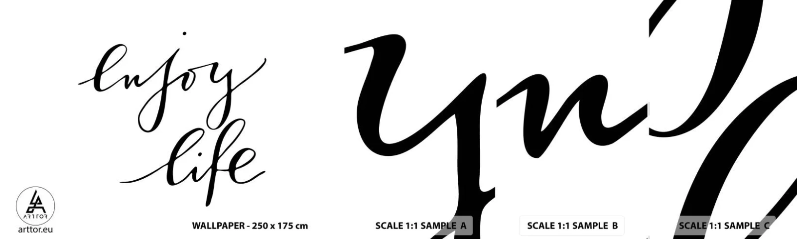 Fotobehang Monster Zelfklevend Deluxe Sticker - Niets aan toe te voegen… - Typografie, Bevestiging, Maxim - 100x30 cm