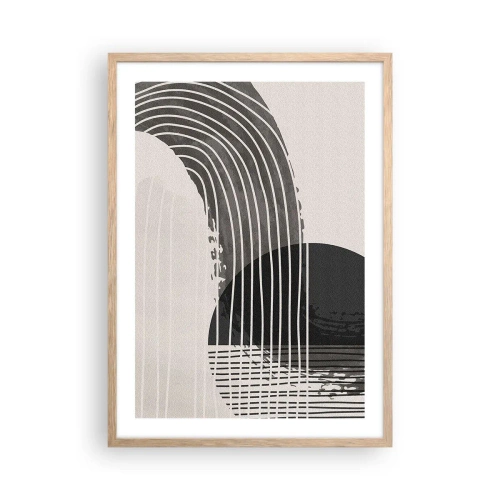 Een poster in een licht eiken lijst - Daar en terug - 50x70 cm