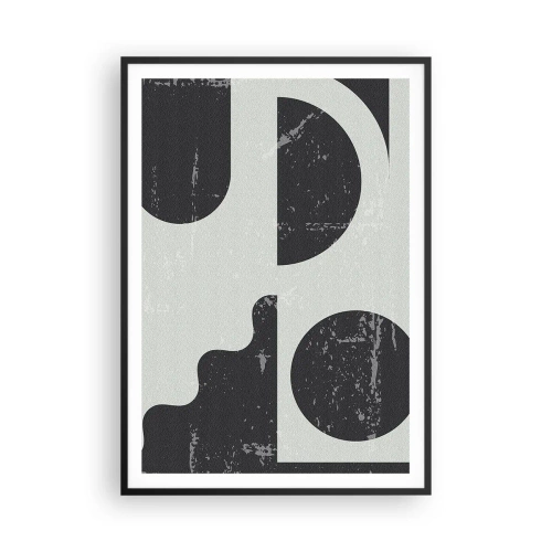 Poster in een zwarte lijst - Compositie boven en onder - 70x100 cm