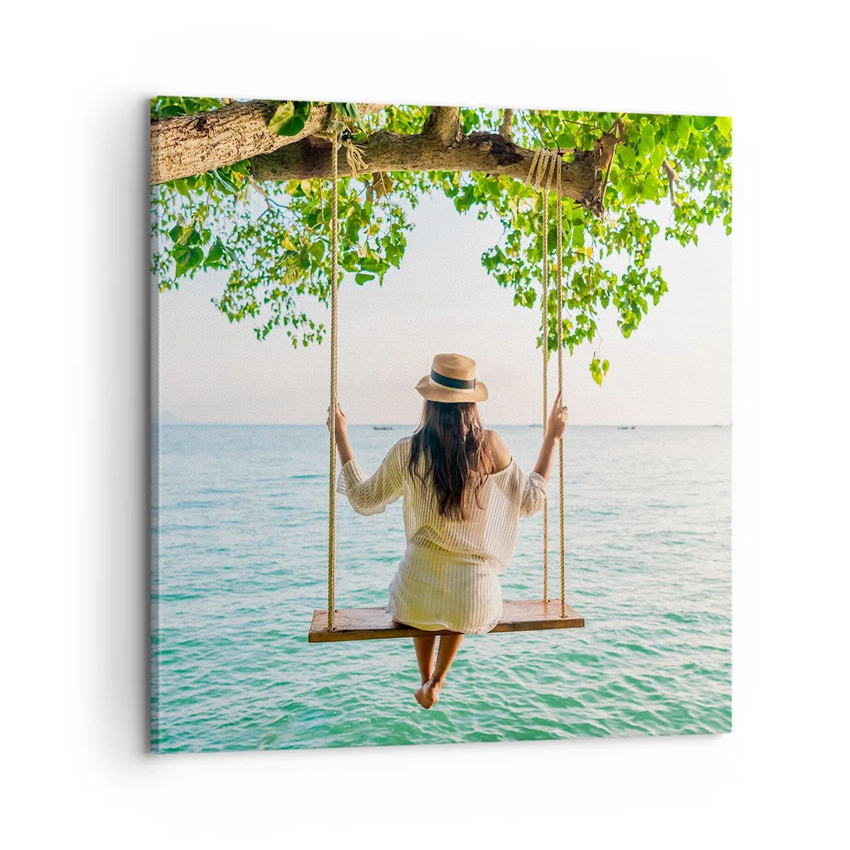 Schilderen op canvas - Het leven is prachtig - 60x60 cm