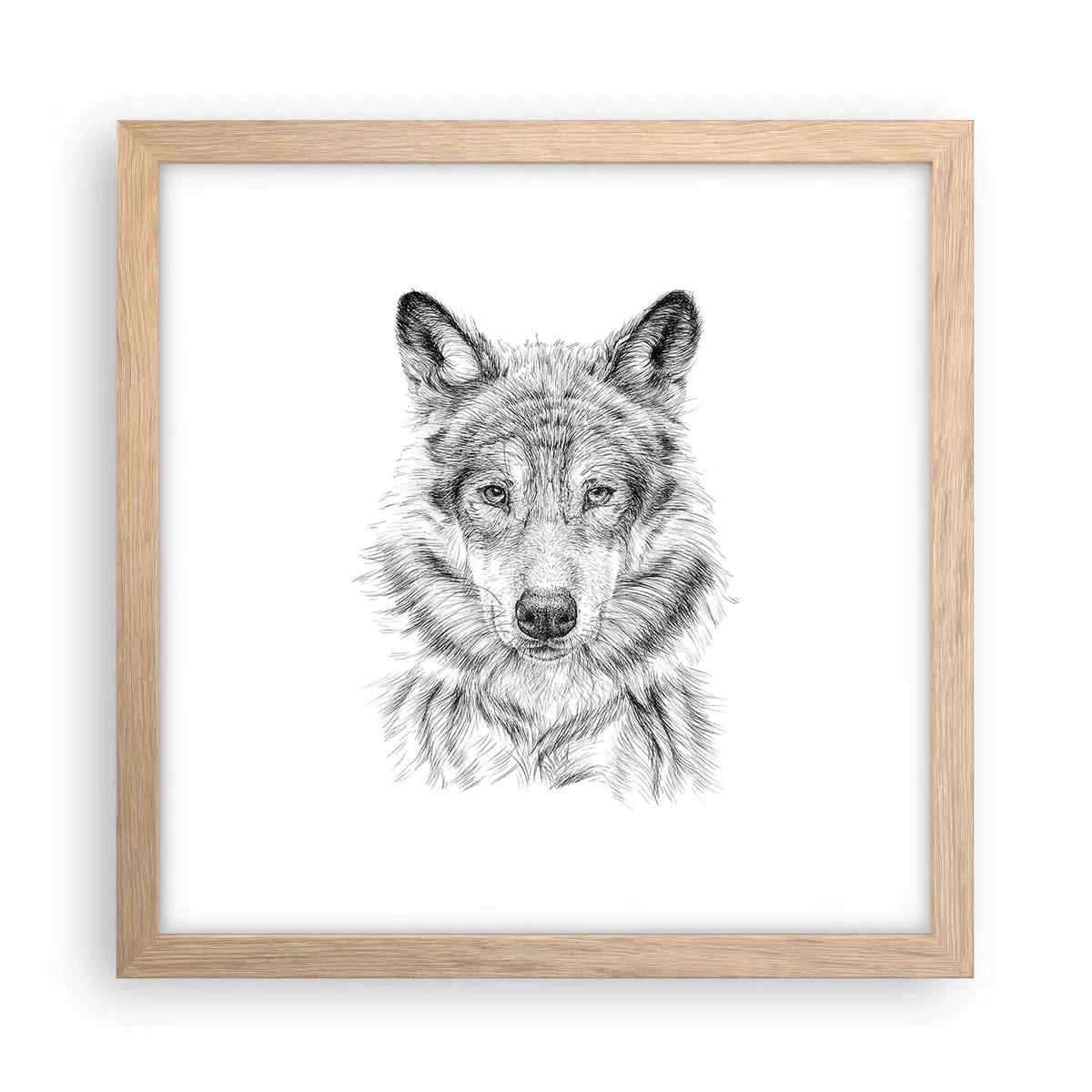 Een poster in een licht eiken lijst - Een geboren leider - 30x30 cm