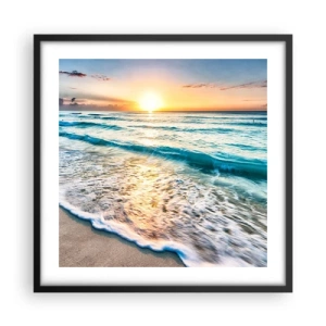 Poster in een zwarte lijst - Een uitzicht dat de moeite waard is - 50x50 cm